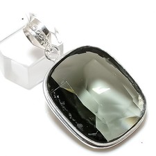 Natural Alexandrite Quartz Gemstone 925 Sterling Silver Gift Pendant 1.81" a728