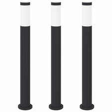 Image of Bollard Lights 3pcs 80cm Stainless Steel IP44 Garden Lighting Outdoor vidaXL