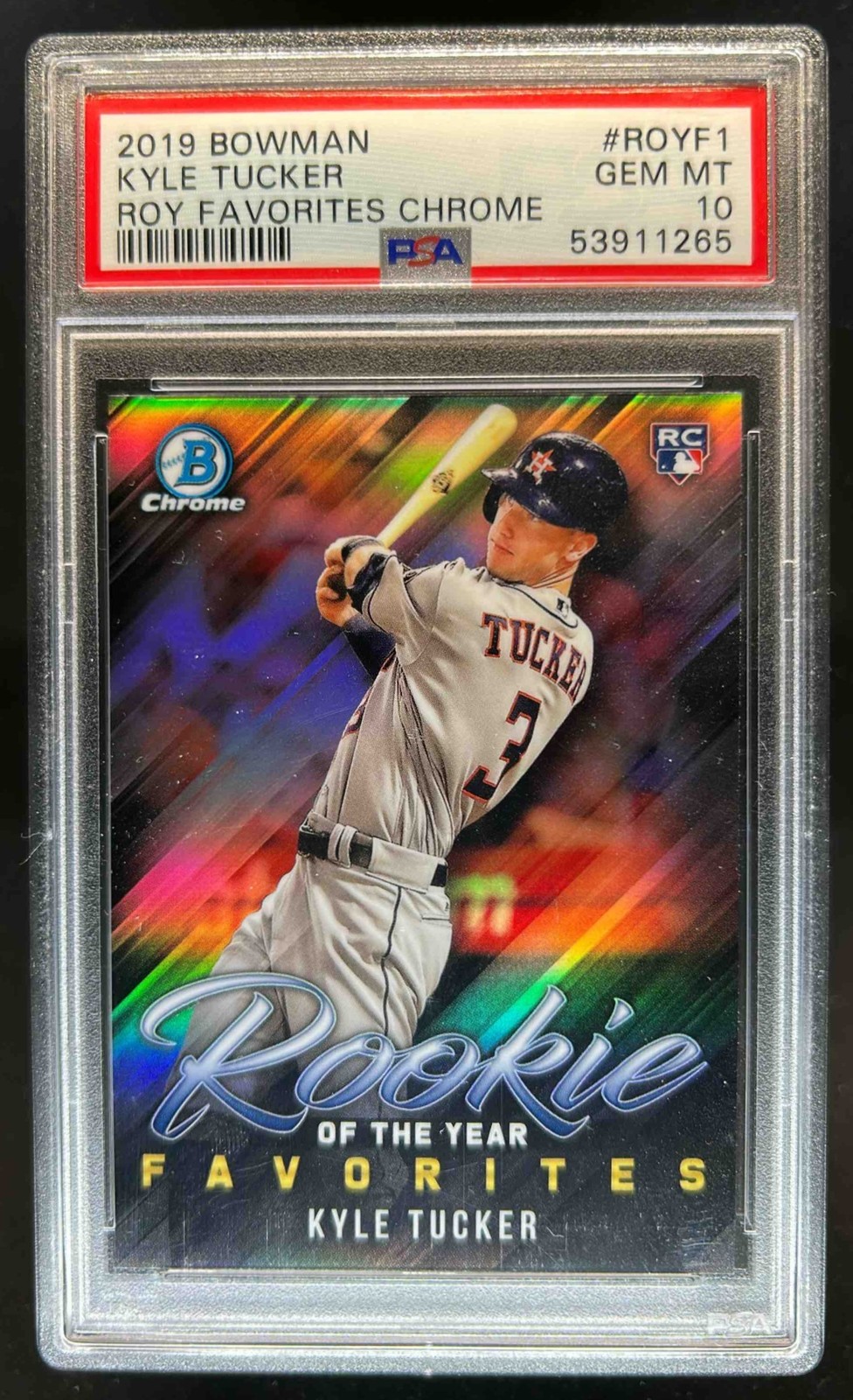 2019 Bowman Kyle Tucker Rookie of the Year Favorites Chrome RC #ROYF-1 PSA 10