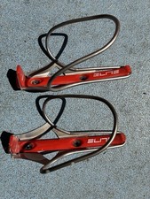 Elite Moreo Stainless Steel side entry Bottle Cage Red Inserts Pair Gravel Road