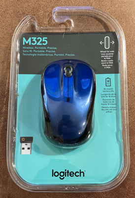 Logitech - M325 Wireless Optical Ambidextrous Mouse - Blue New Sealed