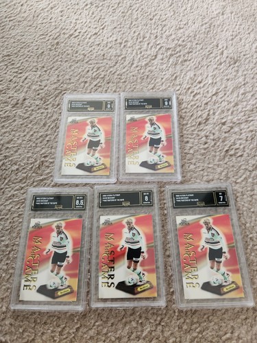 David Beckham 1999 Futera Platinum Masters Of The Game MAN UTD, LOT OF  5 GRADED