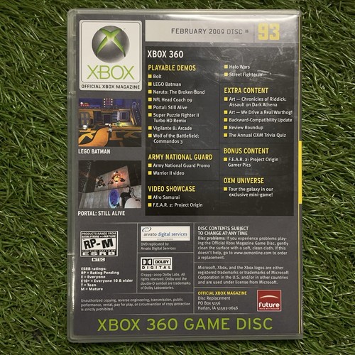 Official Xbox 360 Magazine Demo Disc #93 February 2009 Naruto Slim Art Case - Picture 2 of 4