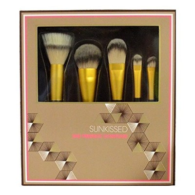 Sunkissed The Perfect Contour Stippling Foundation Angled Eyeshadow 5 Brush Set