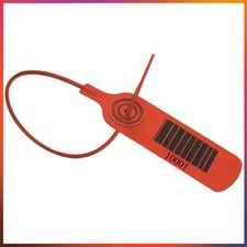 100 Stück Kunststoff Plomben Verschluss Rot Barcode Nummern Erste-Hilfe Siche...