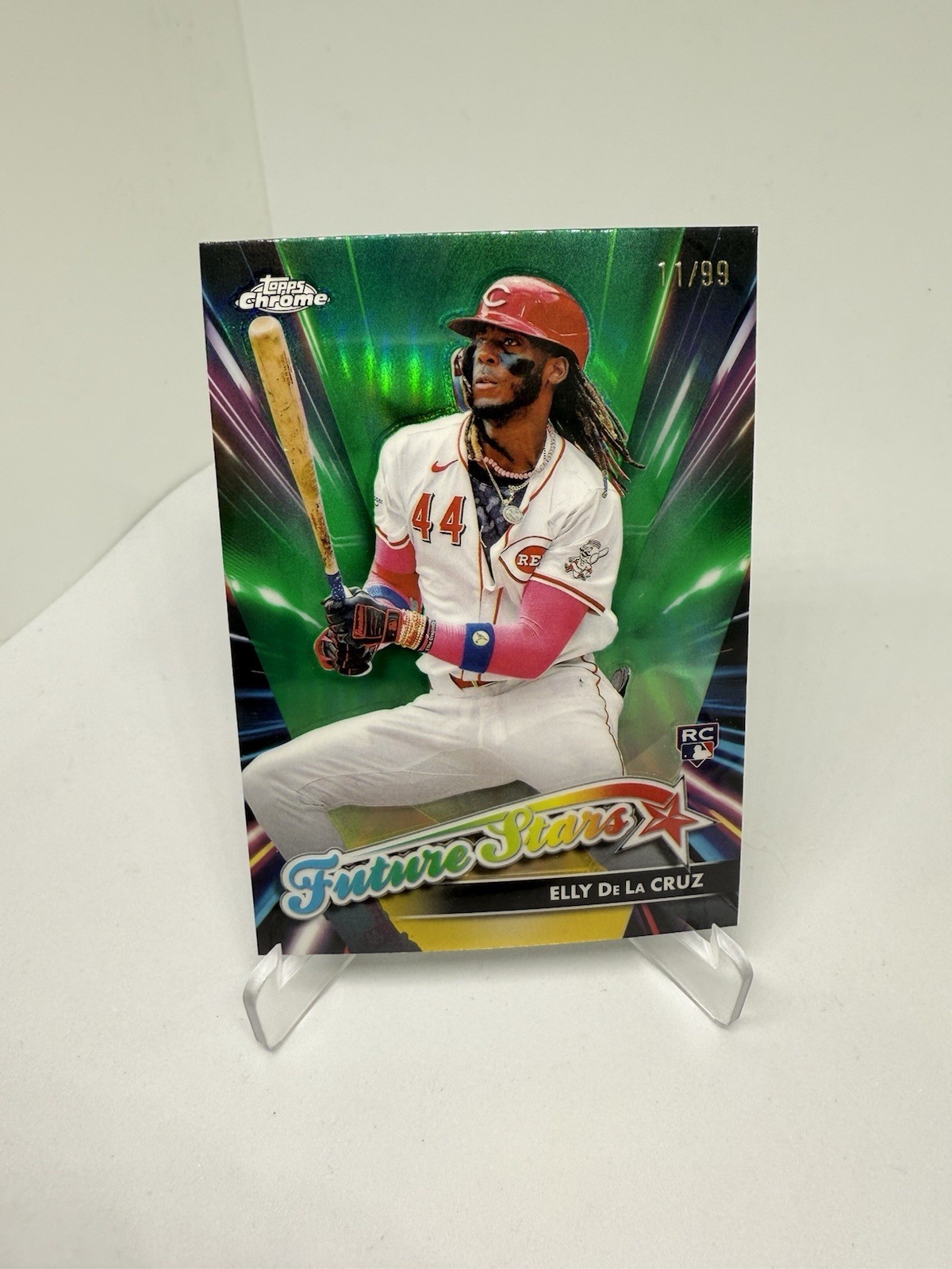 2024 Topps Chrome Update Future Stars Green Refractor Elly De La Cruz /99
