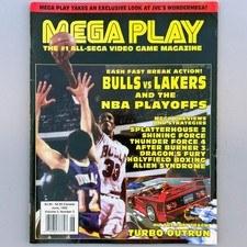 Mega Play sega video game magazine Bulls Vs Lakers June (1992) vintage Genesis