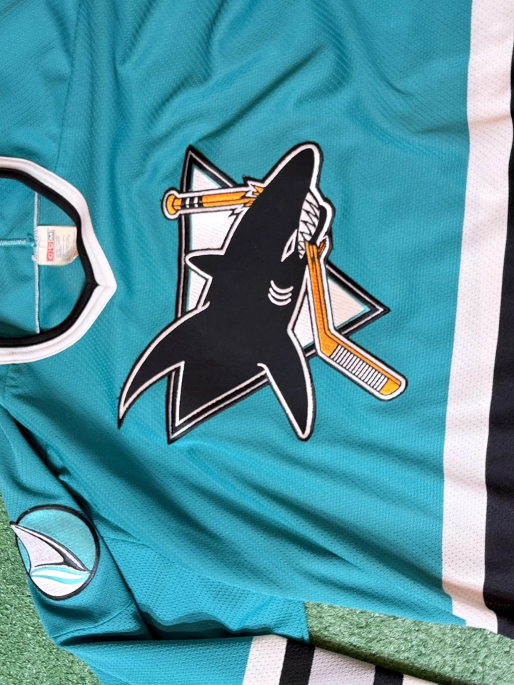 Vintage 90s San Jose Sharks CCM Hockey Jersey Mens Size XL - Image 3 of 4