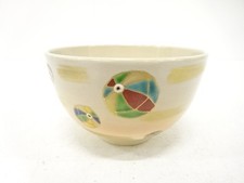 7659203: JAPANESE TEA CEREMONY / TEA BOWL CHAWAN / KINSAI IROE / PAPER BALLOON /