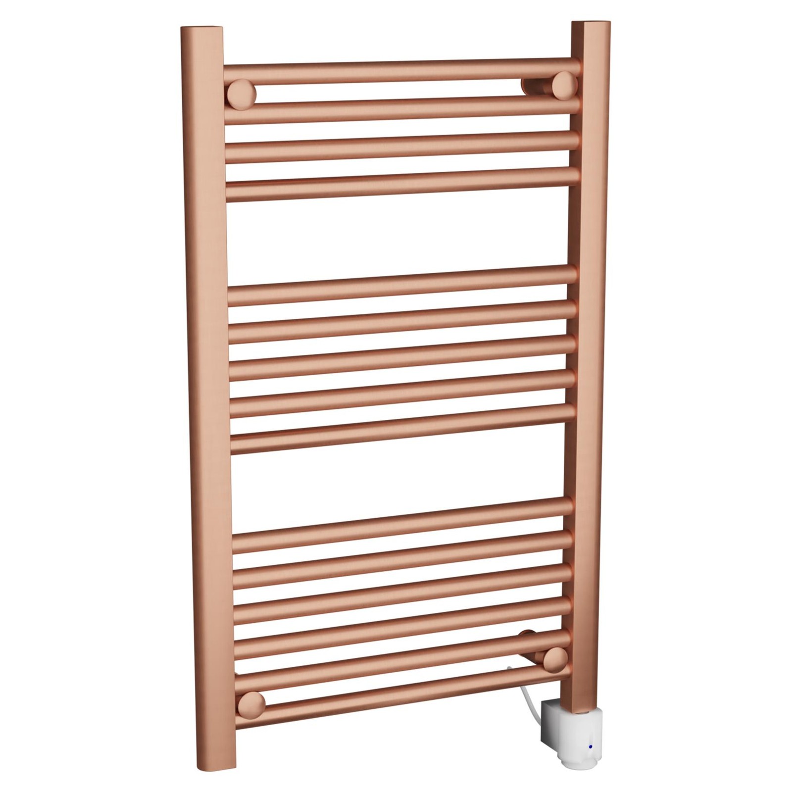 Brushed Copper Electric Towel Rail Thermostatic 300W Element 500mm x 800mm