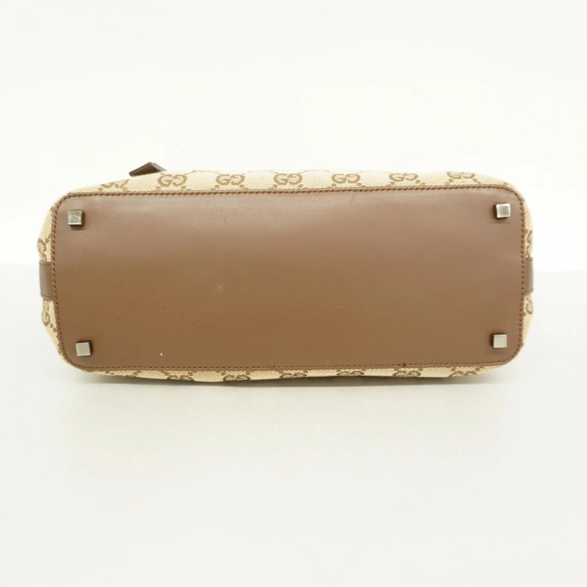 Gucci GG Canvas Shoulder Bag Brown Silver Hardware thumbnail 3