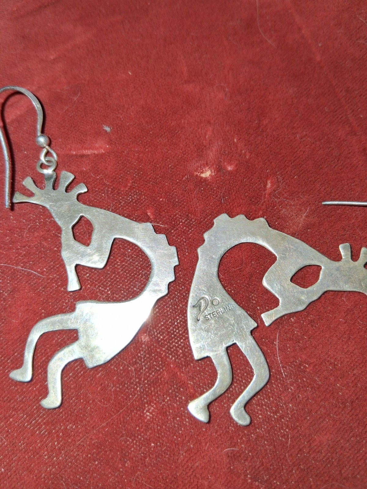 STERLING SILVER AUTHENTIC NATIVE DANGLE KOKAPELLI… - image 3