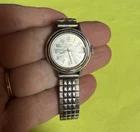 Vtg Seiko Silver Tone 2205-0599 Hi Beat Automatic 17 Jewels Date Watch Works