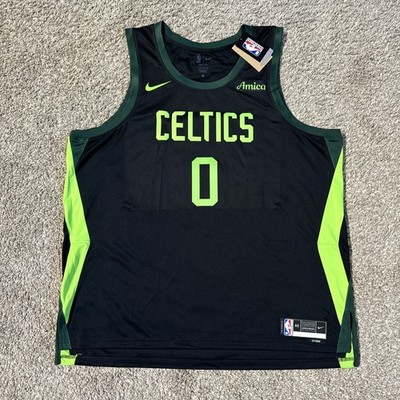 Boston Celtics Jayson Tatum Neon City Edition Swingman Jersey Mens