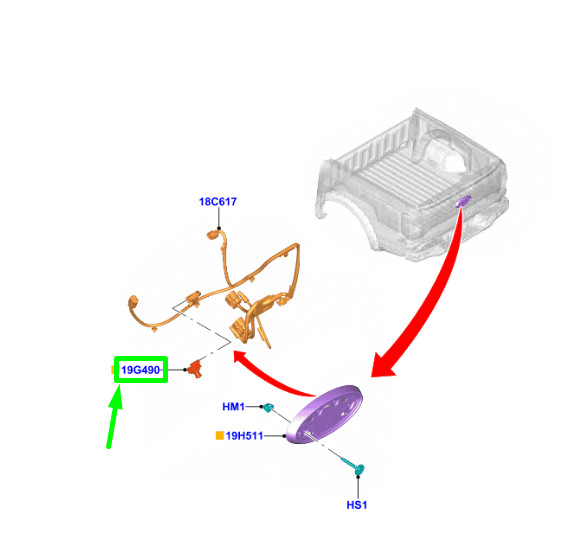 FORD RANGER T9 Rear Parking Camera 2683700 NEW GENUINE