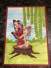 Handmade Fairy Greeting Card Any Occasion With Matching Envelope