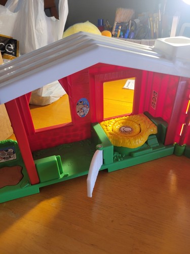 Mattel Fisher Price Little People Playset Barn 1999 Vintage - Picture 4 of 13
