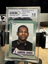 2002 Rookie Review Basketball LEBRON JAMES ROOKIE RC, GEM MINT 10