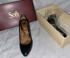 SOFFT Black Patent Leather Moselle Pumps Heels, Padded Insole Sz 9M, New In Box,