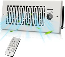 Register Booster Fan Fits 4” X 10” Register Holes, Smart Control Heating Cool...