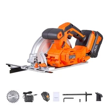 Uimoso Cordless Circular Saw Kit 20V Brushless Motor with Battery 7-1/4" Blade