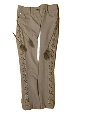 Elisabetta Franchi Celyn B Lo Rise, Fitted Corset Pants Extra Small Size 38 