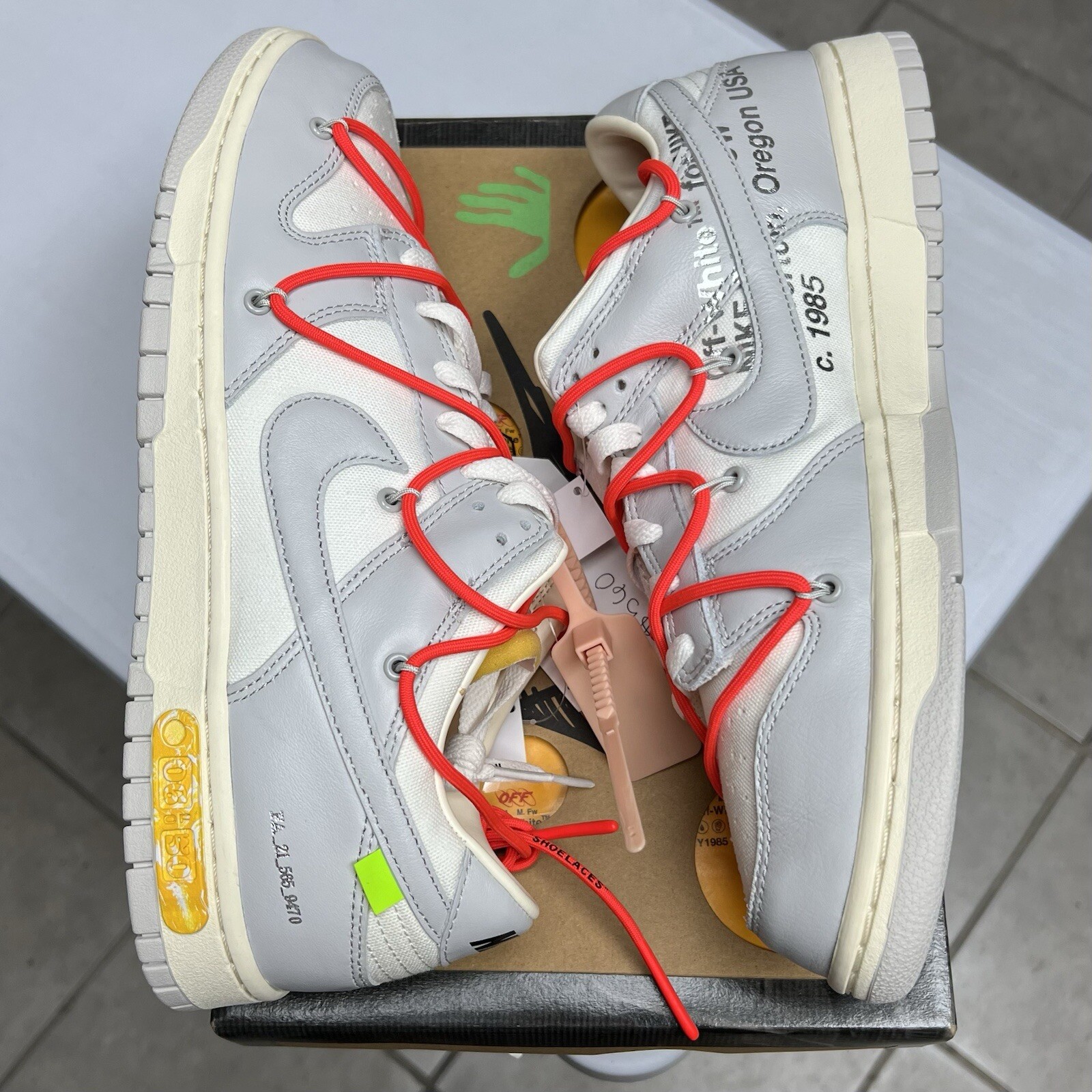 OFF WHITE X NIKE Taglia 12 Nike Off White x Dunk Low 06 di 50