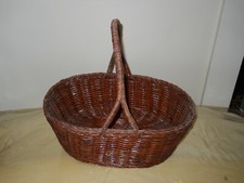  Oval Brown Wicker basket  11" x 6.5" x 4"   