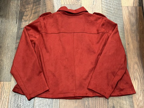 Women's Plus Size LC Lauren Conrad Rust Moto Jacket Size 4X - New - Picture 8 of 9