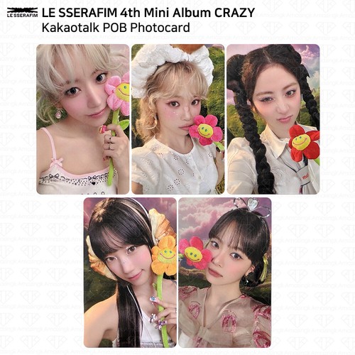 Le Sserafim 4th Mini Album CRAZY KKT Weverse Shop Oliveyoung Yes24 POB Photocard - Picture 6 of 83
