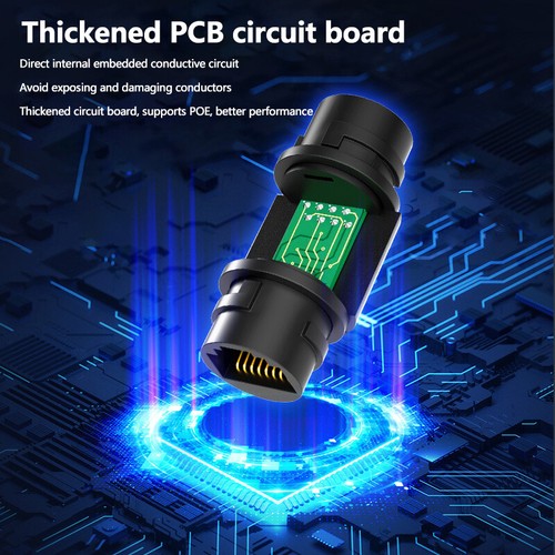 1Pc RJ45 Docking Connector Ethernet Network Straight-through Waterproof Header - Picture 7 of 13