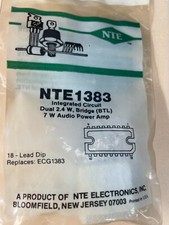NTE1383 INTEGRATED CIRCUIT DUAL 2.4W BRIDGE BTL 7W AUDIO POWER AMP