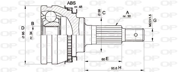 Tête de cardan neuve côté roue pour Lexus GS 300 et Toyota Camry 3.0 essence