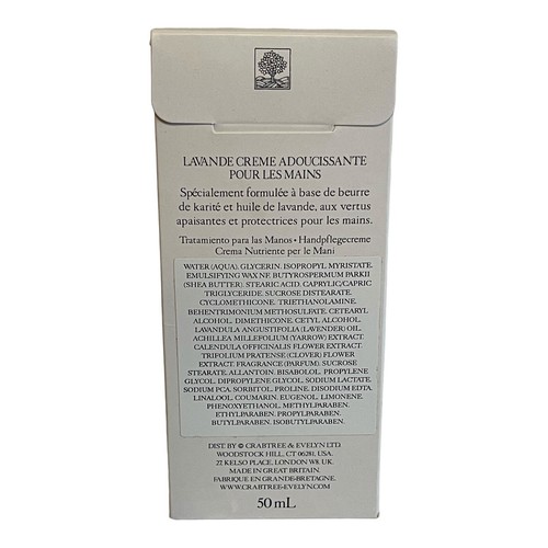 Crabtree & Evelyn Lavanda Terapia de Manos Loción Crema 1.7 fl oz Nuevo En Caja - Imagen 2 de 2