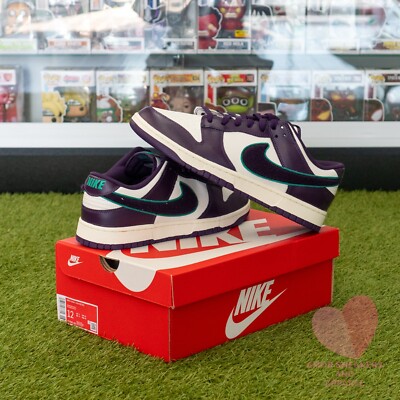 Nike Dunk Low Retro Chenille Swoosh Sail Grand Purple DQ7683-100 Men's Size 12