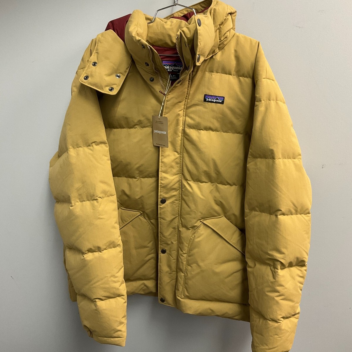 New Patagonia Hooded Downdrift Jacket Coat Grayling Brown Men