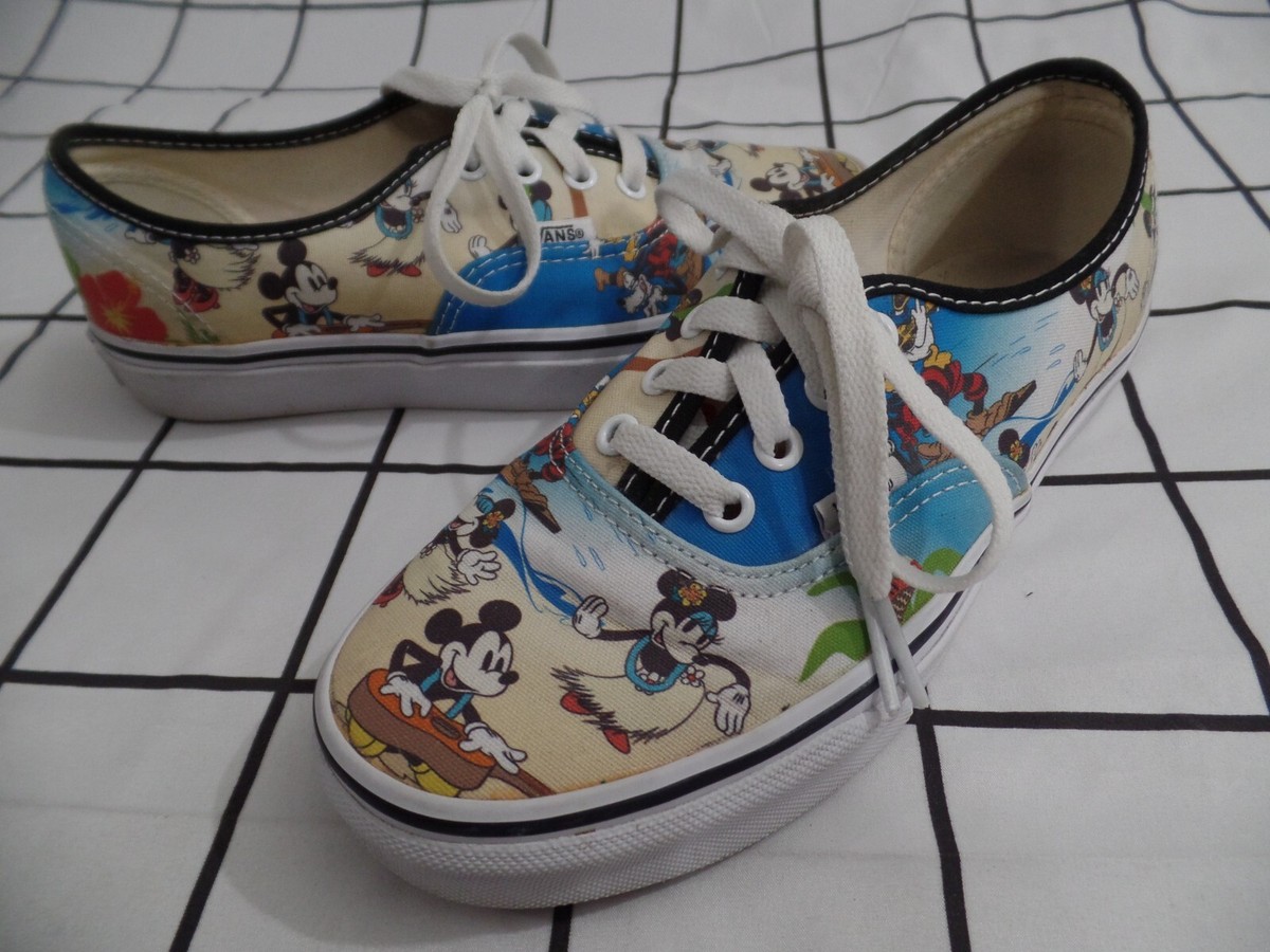 vans disney Mickey and Minnie mouse Hawaii Beach Sz Mens