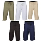 Mens 3/4 Length Linen Shorts Casual Pants Summer Holiday Beach Bottoms S M L XL