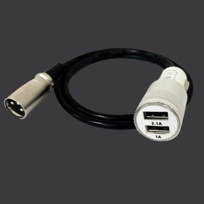 1 for 2 Universal Electric Car wheelchair phone super fast flash USB charger