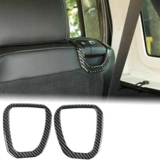 Real Carbon Fiber Seat Adjust Switch Frame Trim Fits 18-24 Wrangler Gladiator JL