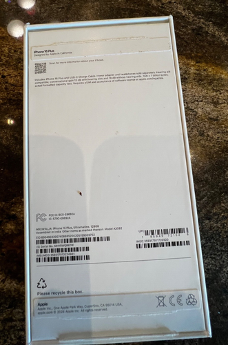 IPHONE 16 PLUS Ultramarine 128 Go Modèle A3082 BOITE VIDE UNIQUEMENT ! - Photo 8 sur 10