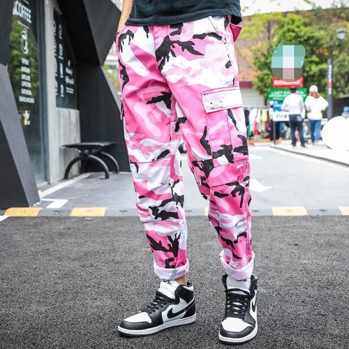 Da Uomo Ragazzo Mimetico Loose Fit Pantaloni Cargo Tuta Casual Hip-Hop  Harem Pants Hot | eBay
