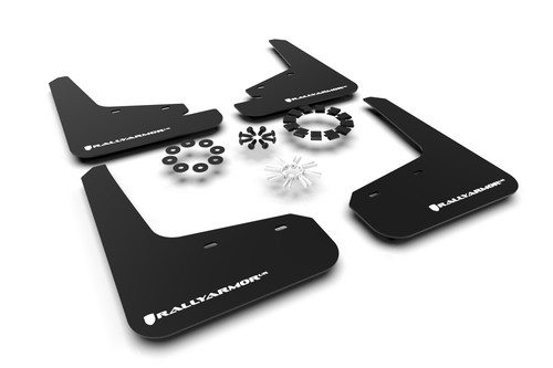 RALLYARMOR 2020-2022 TESLA MODEL Y RALLY ARMOR UR MUD FLAPS BLACK W/ WHITE LOGO - Picture 2 of 4
