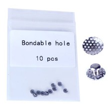 100 Pcs Dental Orthodontic Bondable Hole Lingual Button Mesh Base of TOMY Type