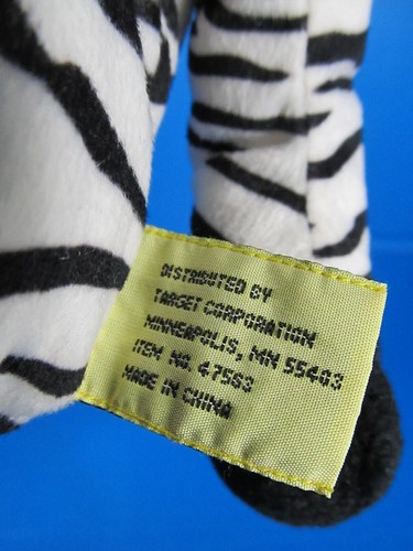 Vintage Target Cuddle Zone sitzendes Zebra Regal Sitter Plüsch mit Etikett 16 Zoll - Bild 5 von 11