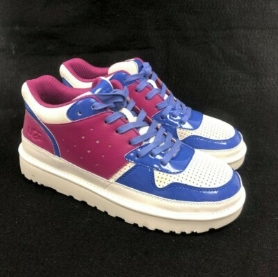 UGG Womens Highland Sneaker Fuchsia Periwinkle Jasmine Leather Shoes  1109629