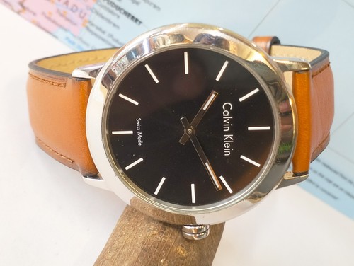 CALVIN KLEIN QUARTZ BLACK DIAL K8521 SWISS MEN'S FULL WORKING VINTAGE WATCH - Picture 6 of 23