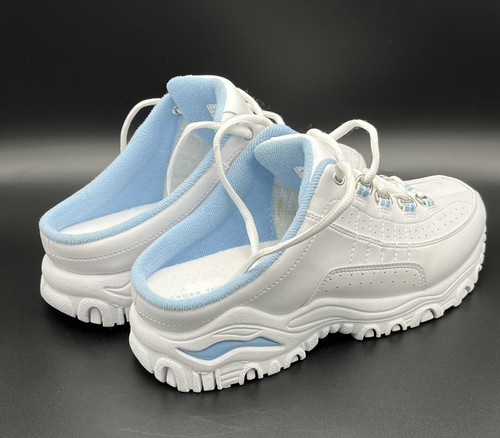 Cross Trekkers White Blue Slip On Lace Up Women’s Comfort Shoes Size 9 Nice! - Picture 6 of 16