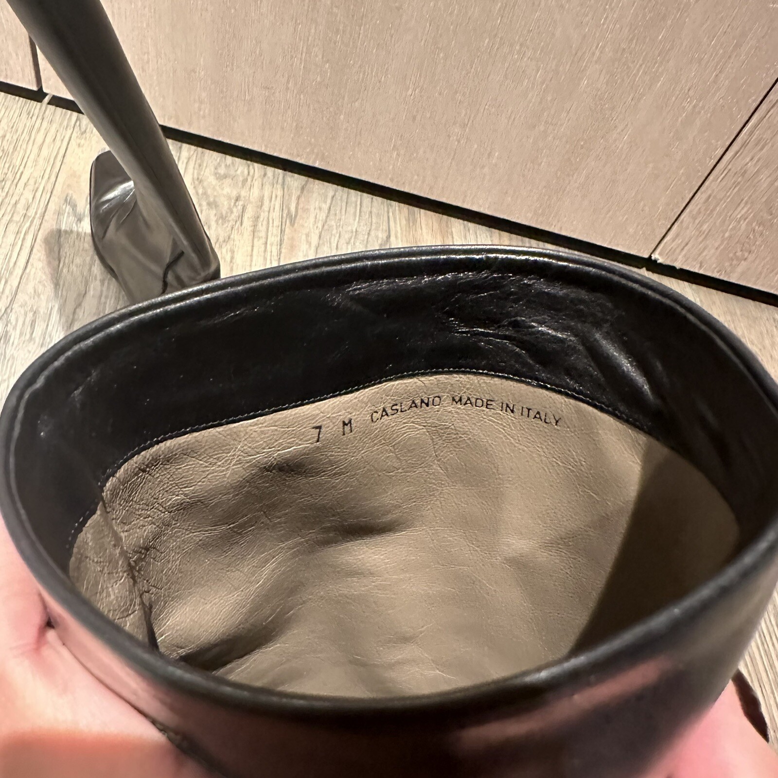 BALLY SQUARE TOE FLAT BLACK EQUESTRIAN BOOTS - image 3