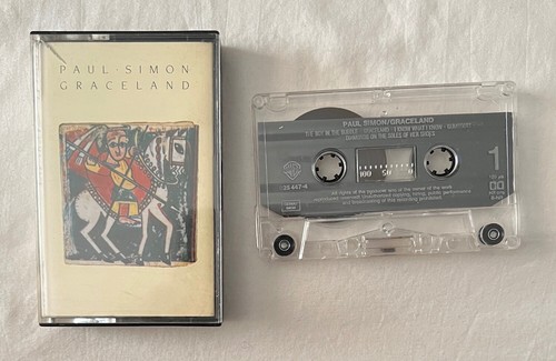 PAUL SIMON Graceland Vintage Cassette Tape 1986 With Foldout Lyric Sheet insert